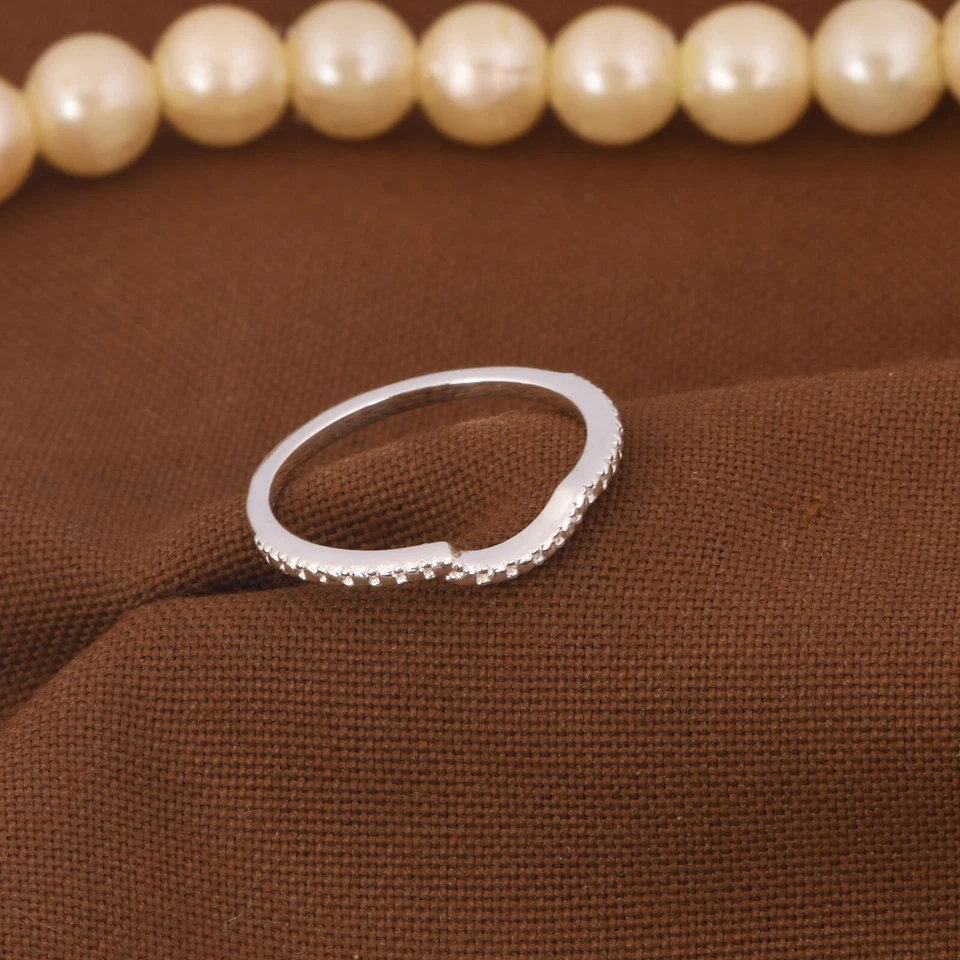 Sterling Silver Simple Band Ring - Minimalist, Dainty, Stylish, Modern Jewelry - Image 4 of 4