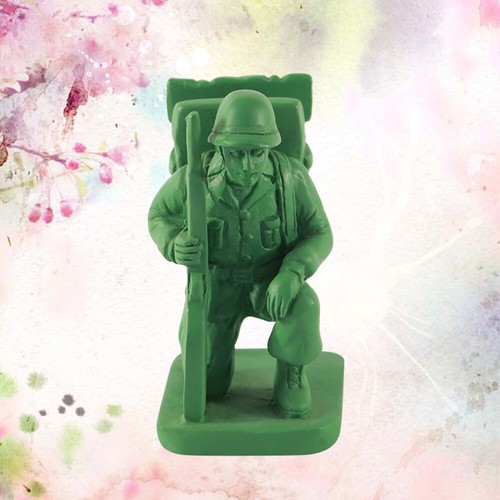 Resin Soldier Desktop Phone Bracket Resin Phone Support Glasses Holder (Green) - 第 3/11 張圖片