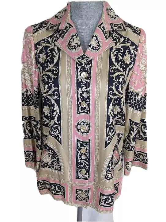 Barocco Print Silk Twill Shirt