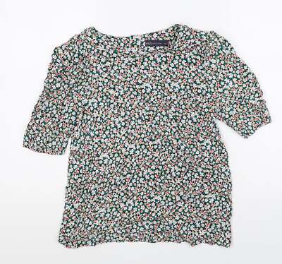 Marks and Spencer Damen Bluse Blumenmuster Viskosemischung Größe 8