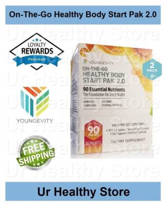 Youngevity On The Go Healthy Body Start Pak 2.0 30ct (2 PACK) - Complete Health