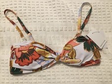 Gibson Latimer Swimsuit Top Size XSmall XS Floral Print Lightly Padded New