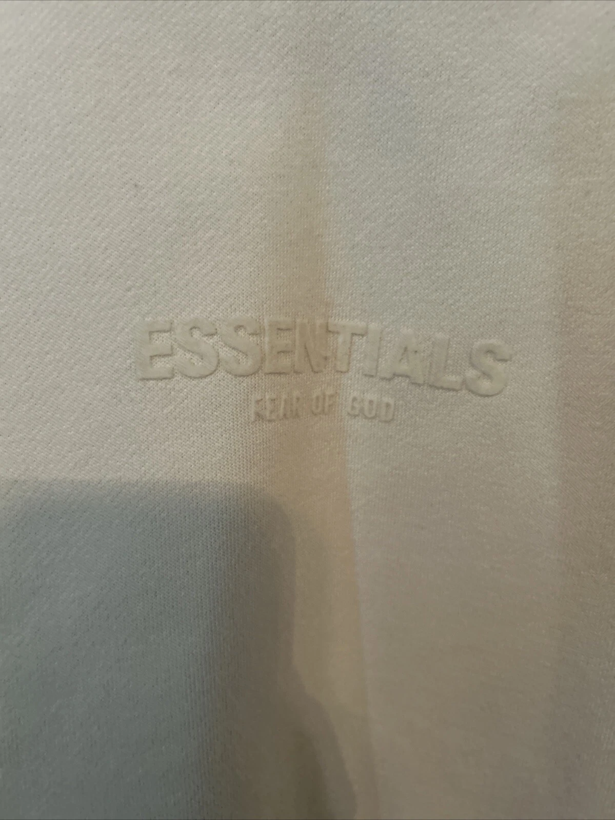 Felpa con cappuccio rilassata Fear Of God Essentials guscio d'uovo (192SU222090F) da uomo taglia 2xl