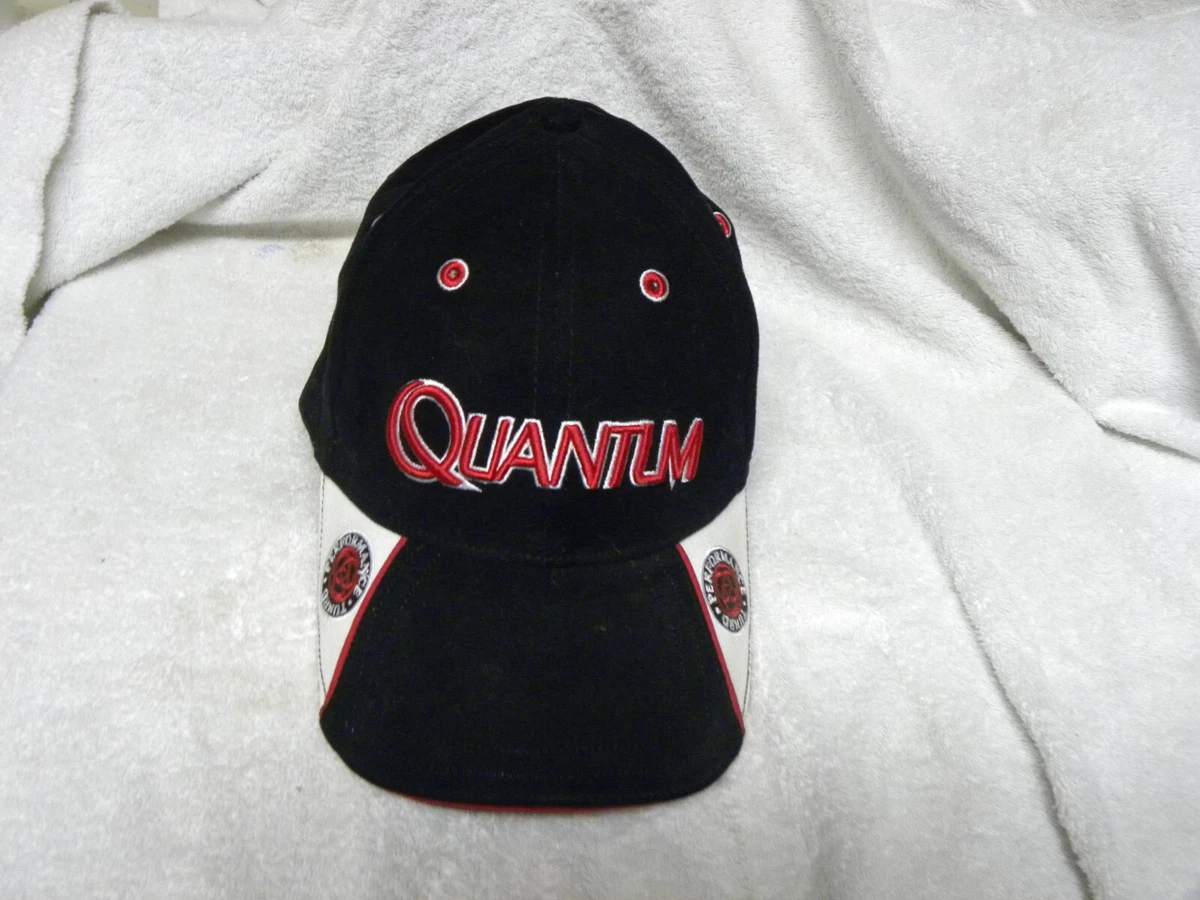 Quantum Performance Tuned Saltwater Black & Red Tournament Fishing Hat Cap