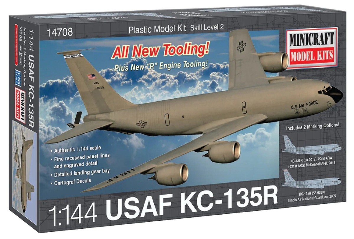 Minicraft USAF KC-135R Fuel Tanker - 1/144 Scale-14708 | eBay