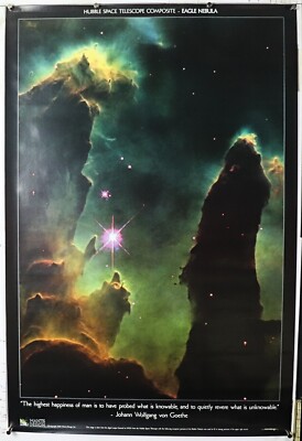 Hubble Telescope composite EAGLE NEBULA rare poster 24.25'' X 36.50'' NOS (b235)