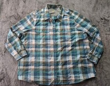 Eddie Bauer Travex Long Sleeve Button Up Shirt Men's Size 2XL Plaid Classic Fit