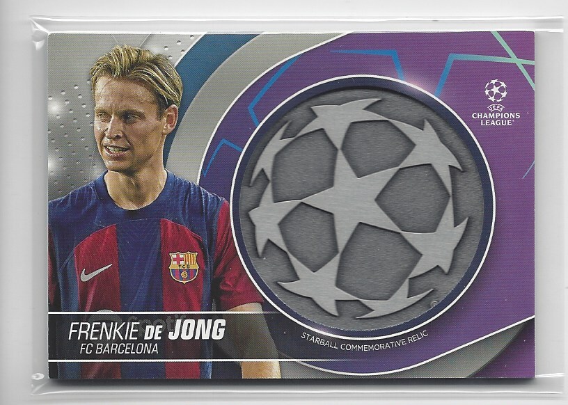 FRENKIE DE JONG 2023-24 TOPPS CLUB COMPETITIONS UCL STARBALL RELIC