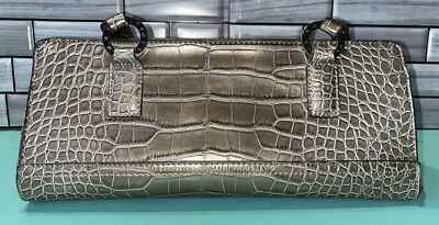 Tommy Hilfiger Purse Throw Over Shoulder Bag Faux Snake Skin Copper Design Small