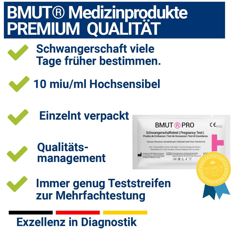 30 Ovulationstest Streifen (25miu) + 10x Schwangerschaftstest (10miu) – OPTIMAL - Bild 3 von 4