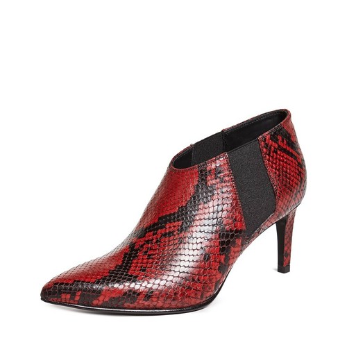 NIB $525 Rag & Bone Beha Red Chelsea Embossed Snake Leather Bootie Sz 7.5 - Picture 2 of 6