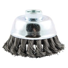 Grainger Approved 66252839109 Cup Brush,Knotted,2-3/4 dia.,Arbor Hole 483N67