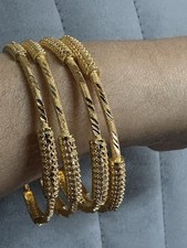 asian indian pakistani 22 karat gold plated bangles 