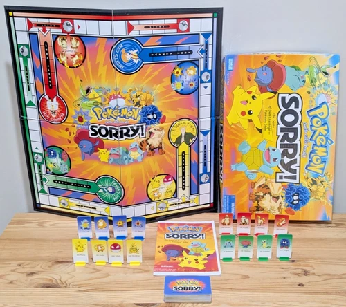 VINTAGE POKEMON SORRY! BOARD GAME COMPLETE PARKER BROTHERS HASBRO 2000