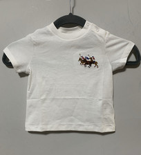 NWT Polo Ralph Lauren Boy 12M Triple Pony Embroidered White Short Sleeve T-Shirt