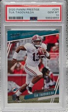 2020 Prestige TUA TAGOVAILOA Rookie RC Card PSA 10 GEM MINT. rookie card picture