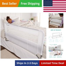 Swing Down Toddler Bed Rail Guard, NO Tools Required, Bed Rail for Toddlers w...