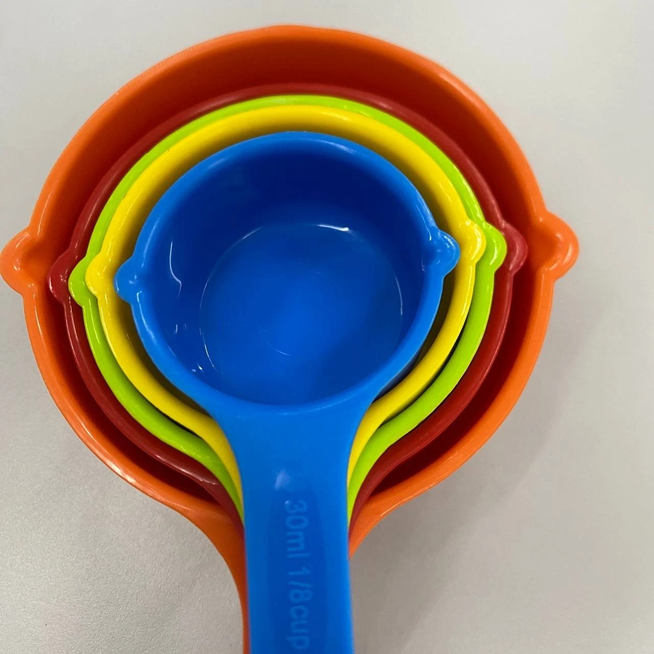 Set of 5 Measuring Cup Plastic Kitchen Baking Tools with Markings