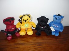 Lot of 4 Rare Six Inch Verizon Promotional Beanie Bears