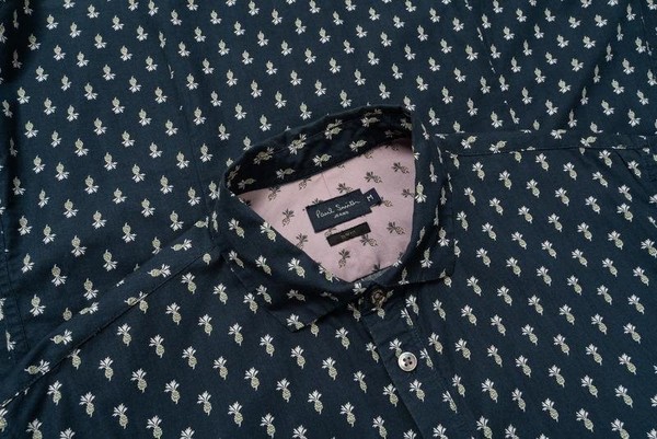 Men Paul Smith Shirt Navy Cotton 38 / M / 46 #30TO