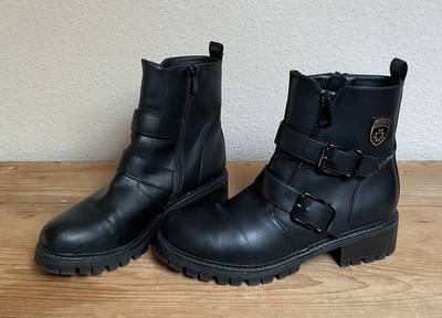Stiefelette Wellenstein Gr.40 aus schwarzem Leder mit Reißverschluss top