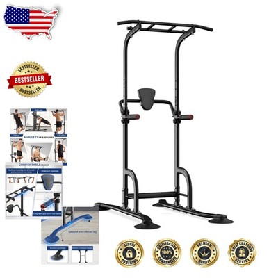 Heavy Duty Power Tower Pull Up Bar Dip Station - 330lb Max Weight