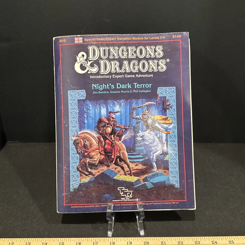 1986 Night's Dark Terror Dungeons & Dragons B10 9149 Original - No Punch Cards - Image 2 of 4