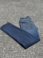 True Religion Flap Pockets Women's Stretch Flare Jeans Size 31 Made In USA