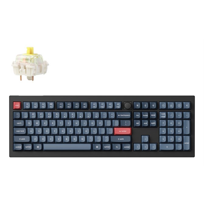 Keychron V6 Max keyboard Universal USB + RF Wireless + Bluetooth QWERTY UK Engli