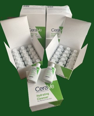 CeraVe Hydrating Cleansers Lot of 105 Sample Sized Bottles in 7 Boxes