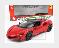 1:18 Burago Ferrari Sf90 Stradale Hybrid 1000Hp 2019 Red Black BU16015 Modellbau