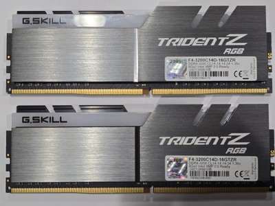 【動作保証】DDR4 3200 16GB(8GB×2枚) G.Skill 174 ✓✓ G.SKILL TridentZ RGB 16GB (2x8GB) 3200 MHz *14-14-14-34* (B