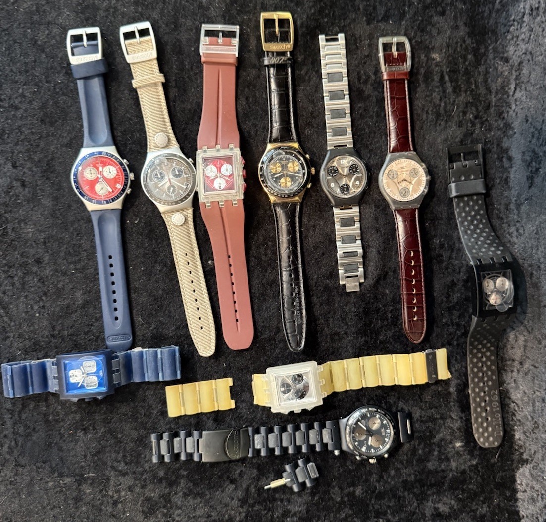 Skin - Samples(E13) Dummy Irony, Square Swatch &amp; Salesman 10 Vintage 007 Watches - vintagewatches.pk