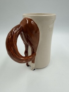 Vintage Horse Brown Rear-end Tail Mug by Happy Appy Valley Studio - Diane 1987