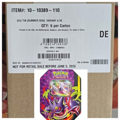 Pokémon Mega Moonlight Genger EX Tin Sealed Case Deutsch Neu