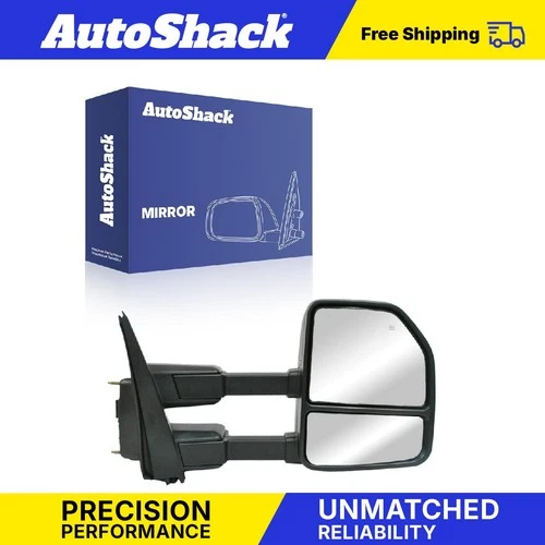 Tow Mirror Power Heated Black Passenger Side for 2017-2018 Ford F-250 Super Duty