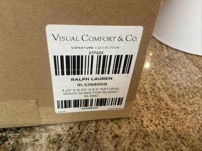Visual Comfort Ralph Lauren White Shade For RL2680 & RL3682