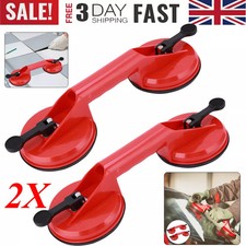 2Pcs Dual Suction Cup Pad Lifter Heavy Duty Sucker Plate Glass Tile Mirror 60kg