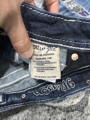 Miss Me Girl’s Shorts Denim JK8582D2 Mid-Shorts Youth Size 12 western - Picture 4 of 9