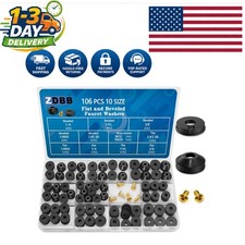 Comprehensive 106-Piece Faucet Washer Set with Corrosion-Resistant Brass Screws