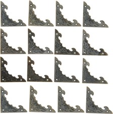 16 Pack Vintage Metal Flat Corner Protectors, 1.57"x1.57" Decorative Antique ...