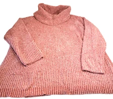 Denim & Co Chunky Knit Turtle Neck Sweater Women's Plus Size 3X Cozy Winter