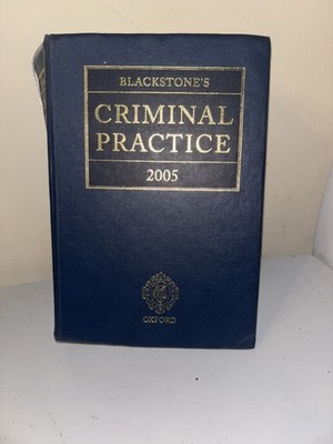 Blackstones Criminal Practice 2005 Oxford University Press Legal Law Book Vintag