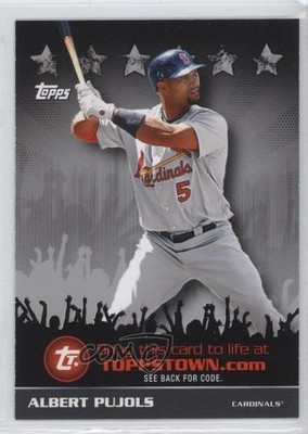 2009 Topps ToppsTown Redemption Code Cards Albert Pujols #TTT13 4j3