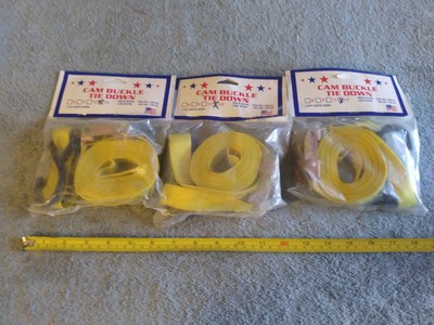 DTA Inc 15'' Cam Buckle Tie Down Lot Of 3 NIP Made In USA