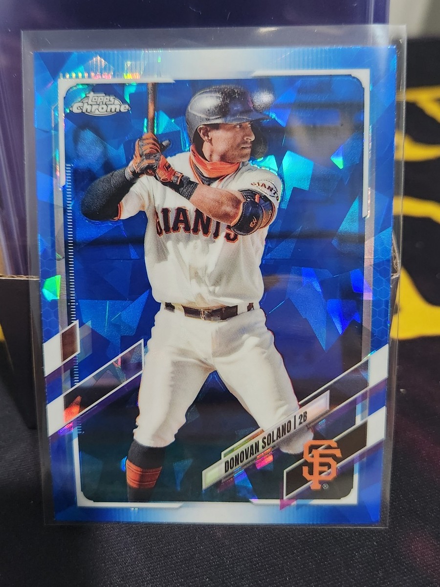 2021 Topps Chrome Sapphire #605 Donovan Solano San Francisco Giants