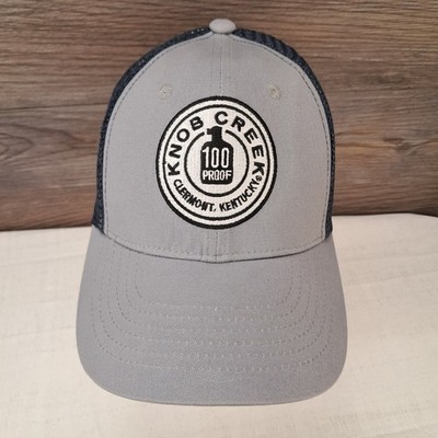 Knob Creek Kentucky Hat Mens Gray Snapback Baseball Cap Beer KY Whisky Pub Bar
