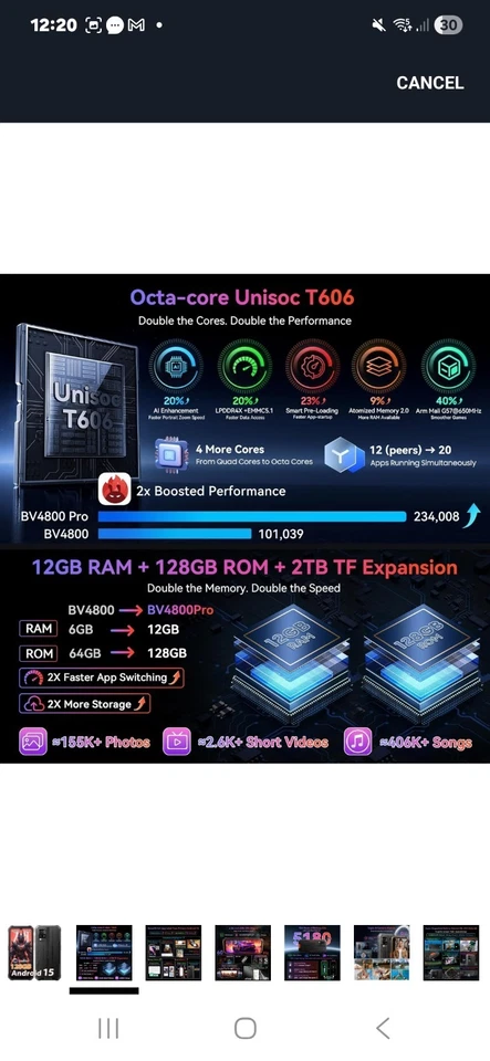 Blackview BV4800 Pro SmartPhone Android 15 Rugged Phone Dual SIM - Image 2 of 4