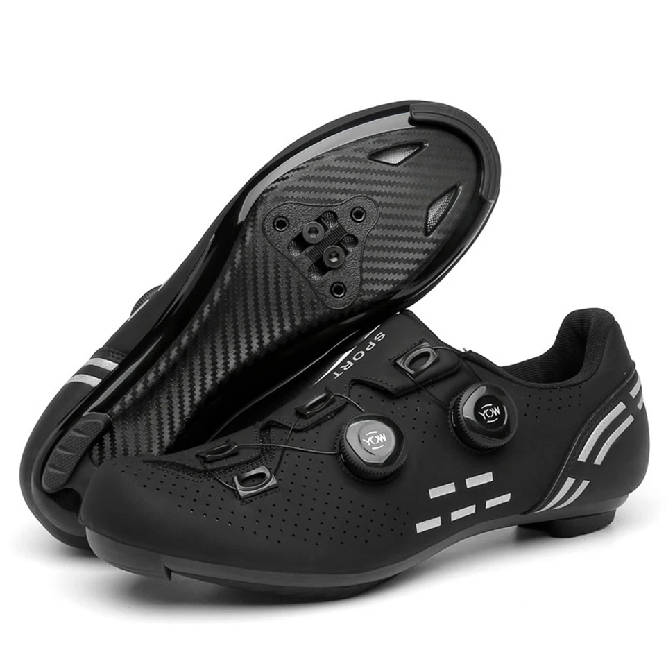 Fahrrad Schuhe Carbon Herren Geschwindigkeit Sneaker Mountain SPD Stollenschuhe - Bild 2 von 4