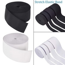 PREMIUM ELASTIC STRETCH FLAT Black White-�, �, 1, 1�, 1�, 2, 3 inch Sewing Dress